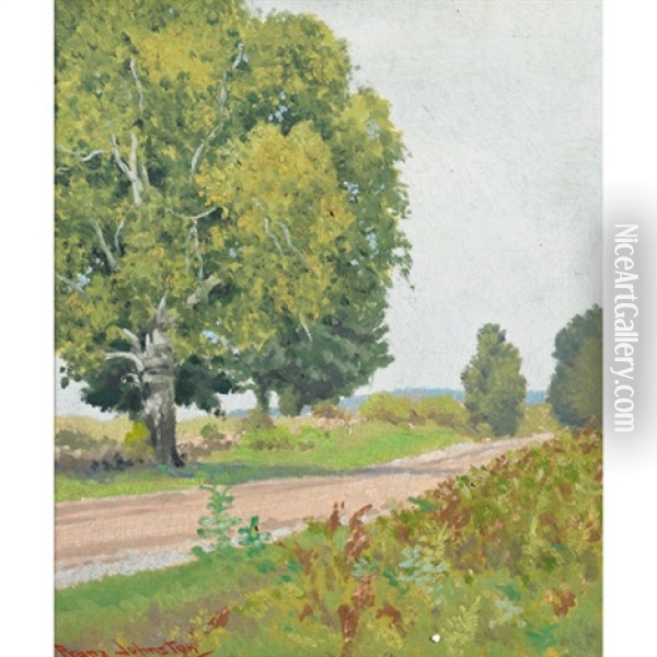September Side Road Oil Painting - Francis Hans Johnston