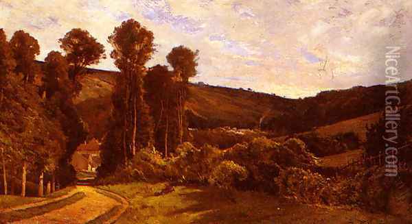 Paysage De Campagne (Country Landscape) Oil Painting - Louis Francois Numance Bouel