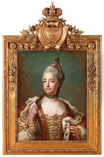 Drottning Lovisa Ulrika Oil Painting - Jacob Bjork