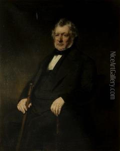 Three-quarter Length Portrait Of William Wood Oil Painting - Sir John Watson Gordon