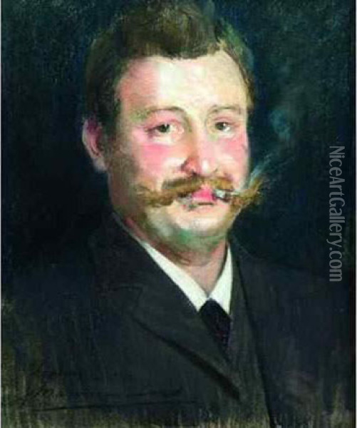 Portrait De Claudius Berton Oil Painting - Maurice Lard