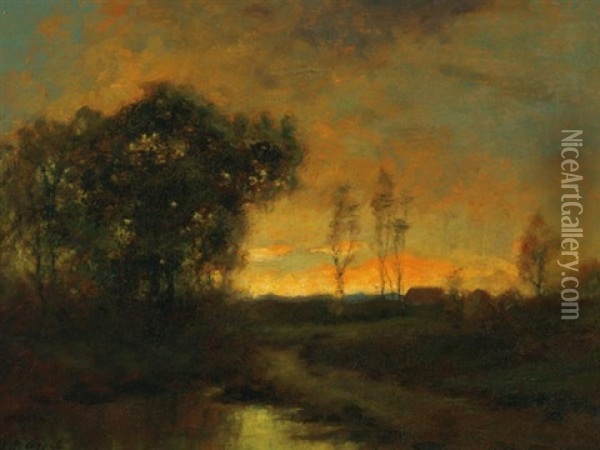 Golden Sunset Oil Painting - Charles P. Appel
