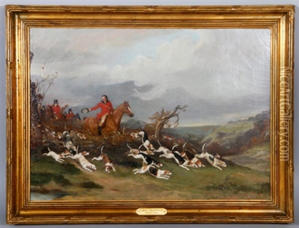 The Hunt Oil Painting - James Barenger the Younger