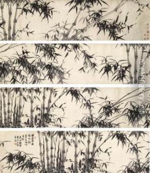 Bamboo Oil Painting - Qian Zai