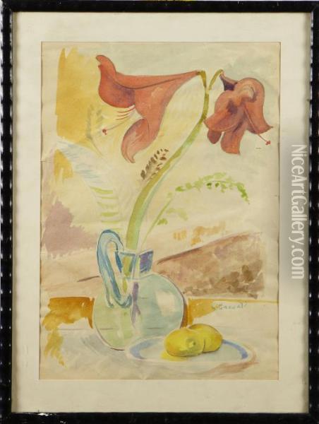 Amaryllis Oil Painting - Isaac Grunewald