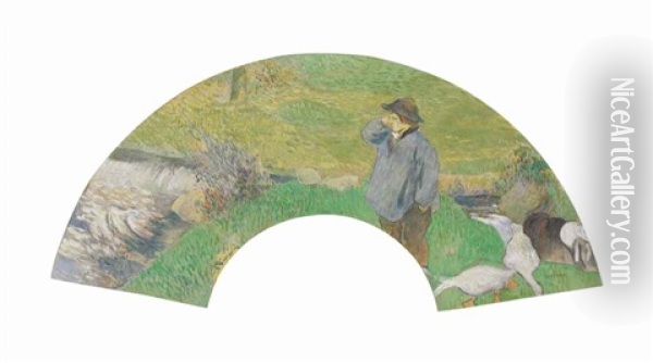 Petit Berger Breton Oil Painting - Paul Gauguin
