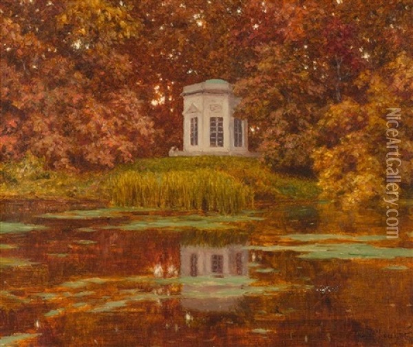 Pavillion Am See Oil Painting - Ivan Fedorovich Choultse