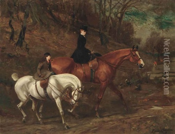 An Autumnal Ride Oil Painting - James Lynwood Palmer