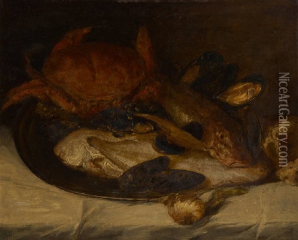 Le Crabe Oil Painting - Willem Linnig the Younger
