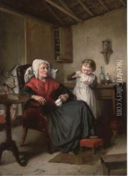 The Young Nurse Oil Painting - Frederick Daniel Hardy