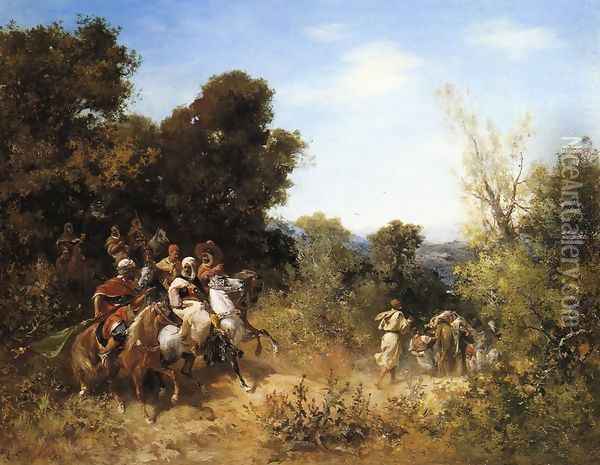 Arab Horsemen Oil Painting - Georges Washington