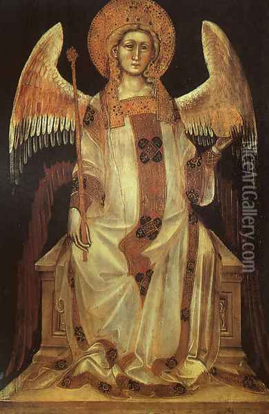 Angel Oil Painting - Guariento di Arpo