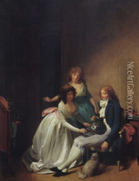 L'innocent (le Panier Fleuri) Oil Painting - Louis Leopold Boilly