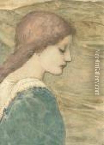The Spirit Of The Downs Oil Painting - Sir Edward Coley Burne-Jones