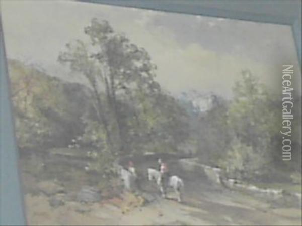 Wickham Bridge Oil Painting - Charles Branwhite
