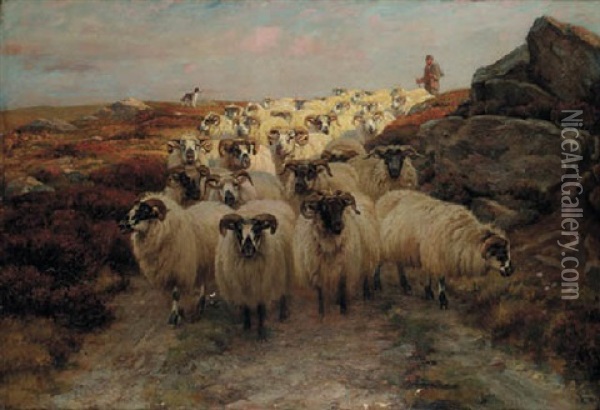 The Shepherd Oil Painting - Wright Barker