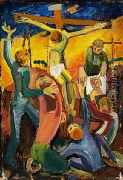 Crucifixion Oil Painting - Vilhelm Lundstrom
