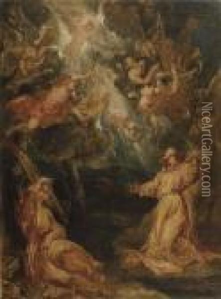Saint Francis Receiving The Stigmata Oil Painting - Peter Paul Rubens