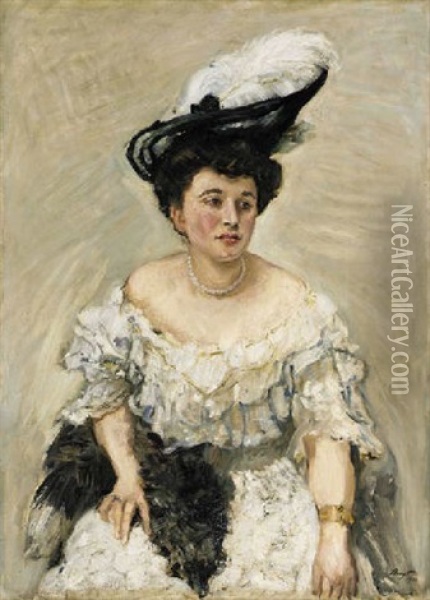 Portrat Frau Else Schiffer Oil Painting - Max Slevogt