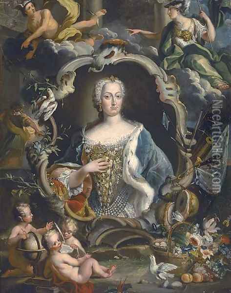 Portrait of Maria Sobieska Oil Painting - Nicolas Van Den Bergh