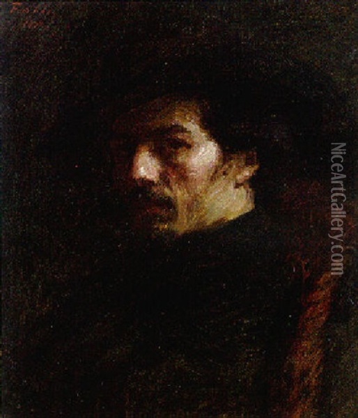 Portrait D'alphonse Legros Oil Painting - Henri Fantin-Latour