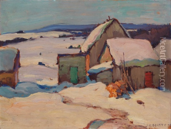Baie St. Paul Oil Painting - John William Beatty