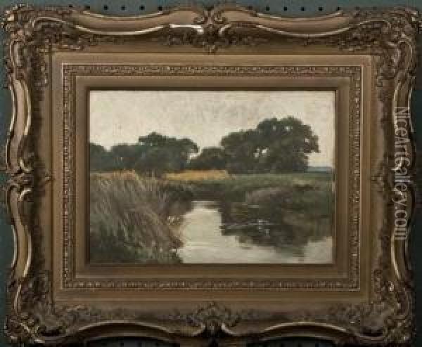 Chapman, American Coastal Marsh Oil Painting - Carlton Theodore Chapman