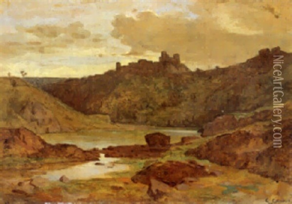 Bord De Loire Oil Painting - Gustave Eugene Castan