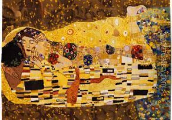 Der Kuss Oil Painting - Gustav Klimt