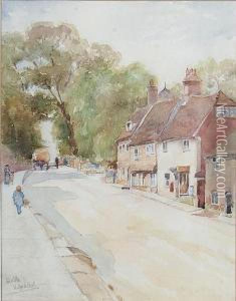 'battle' - Street Scene Oil Painting - Wilfred Williams Ball
