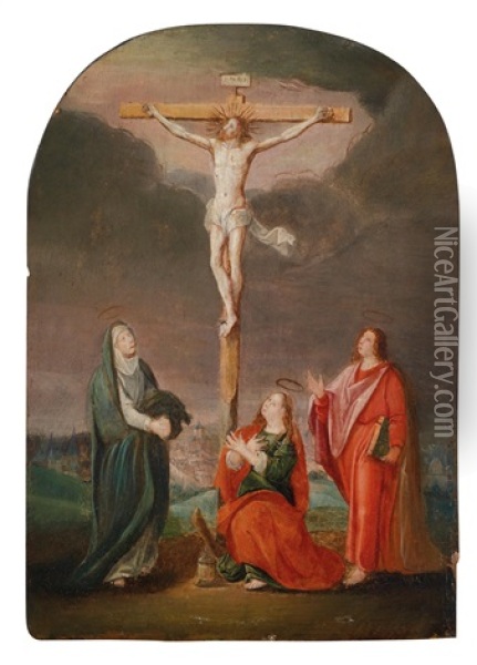 Kreuzigung Christi Oil Painting - Cornelis Cornelisz Van Haarlem