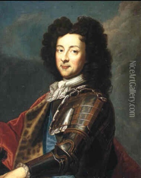 Portrait Of A Bourbon Prince, Possibly The Duc De Bourgogne Oil Painting - Hyacinthe Rigaud