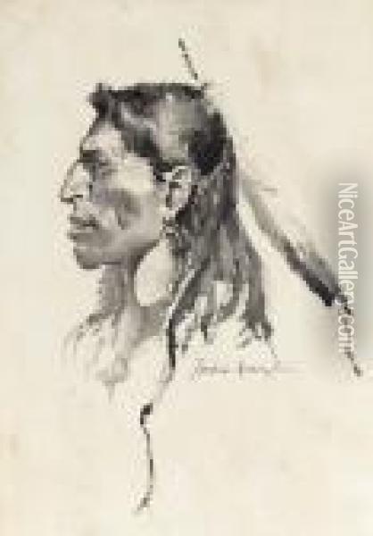 The Cheyenne Type Oil Painting - Frederic Remington
