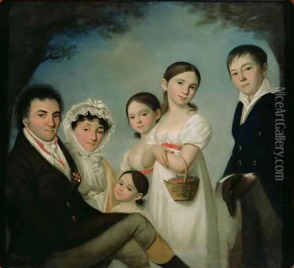 The Boratynsky Family Oil Painting - Karl Wilhelm Bardou