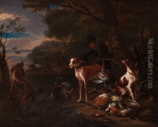 The Hunt Oil Painting - Adriaen de Gryef