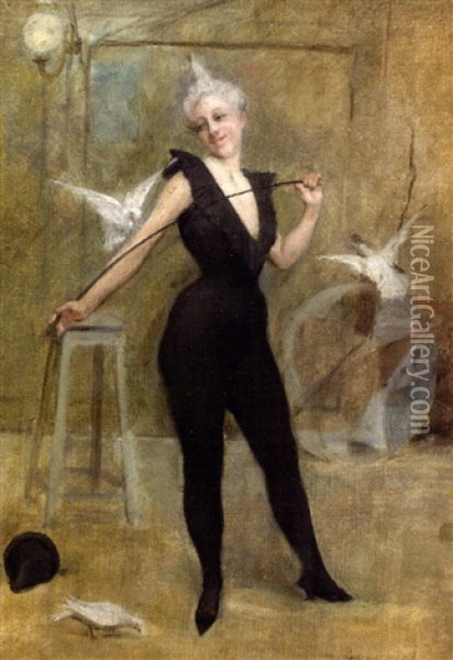 L'illusionniste Oil Painting - Pierre Bonnaud