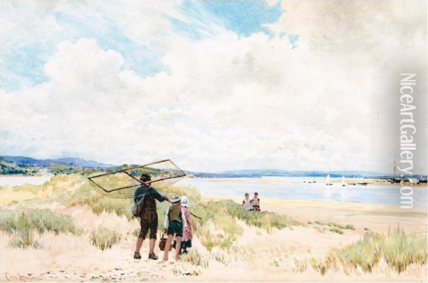 The Shrimpers Oil Painting - Clement Lambert