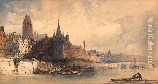 View of Frankfurt Oil Painting - William Callow