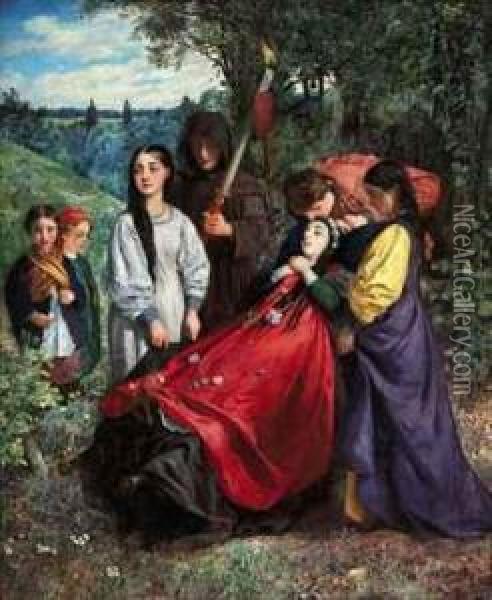 The Bride's Burial Oil Painting - George Adolphus Storey