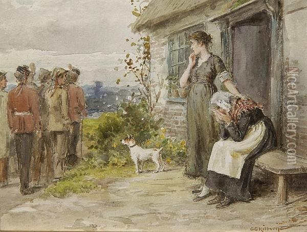 The Young Recruit Oil Painting - George Goodwin Kilburne