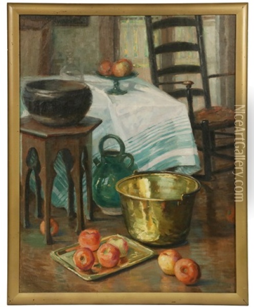 Interior Oil Painting - Fannie Eliza Duvall