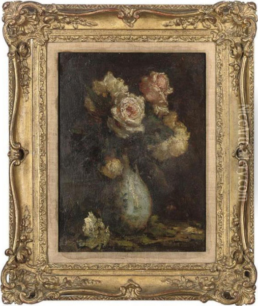 Roses Blanches Oil Painting - Ignace Henri Jean Fantin-Latour