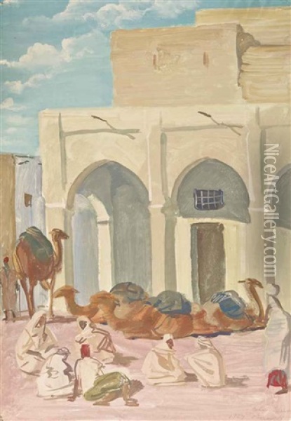 Colomb-bechar Oil Painting - Alexander Evgenievich Iacovleff