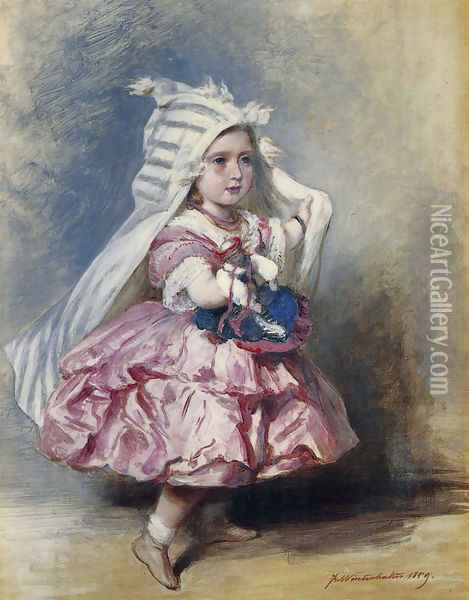 Princess Beatrice Oil Painting - Franz Xavier Winterhalter