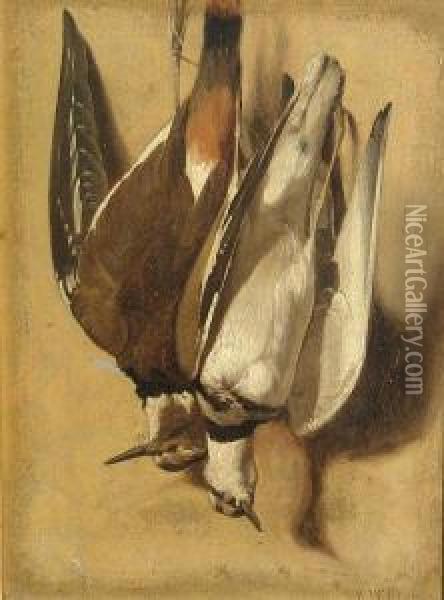 Still Life With Game Birds Oil Painting - Virgil Williams