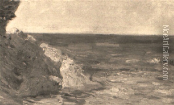 La Mer Oil Painting - Hippolyte Petitjean
