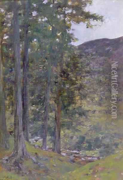 'at Newton Moor'. Oil Painting - Alexander Kellock Brown