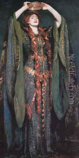 Miss Ellen Terry As Lady Macbeth Oil Painting - John Singer Sargent