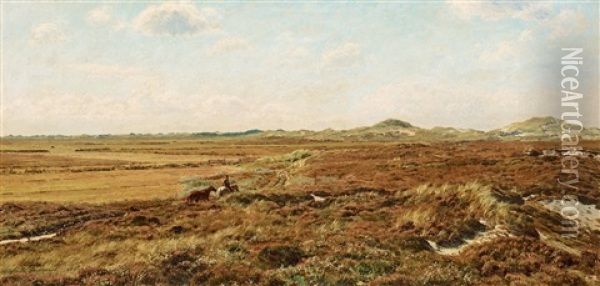 Pastoral Scene From Halland, Sweden Oil Painting - Niels Kristian Skovgaard