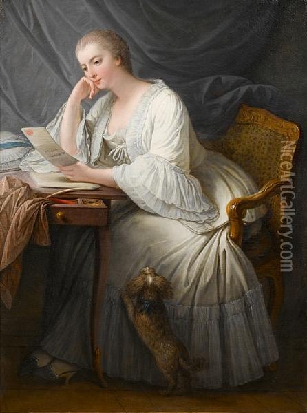 La Lecture Oil Painting - Andre Bouys